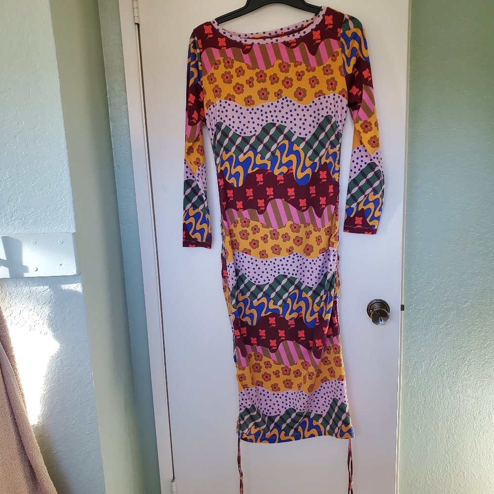 Latino Heritage Month Folkart Print Maxi Dress by Target Size Medium - Picture 1 of 7
